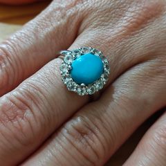 Sterling Silver Ring - Size Q - Stamped for Silver (S49)