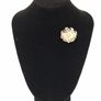 835 Vintage Sterling Silver Flower Brooch Image 8