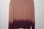 mens 7 for All Mankind wool jumper crew neck overdyed camel burgundy Size SMALL