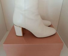 Sezane Leather Ankle Boots - Size 7 - WORN ONCE - Original Box