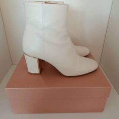 Sezane Leather Ankle Boots - Size 7 - WORN ONCE - Original Box