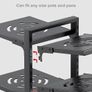 Pots and Pans Organizer for Cabinet  Heavy Duty Pot Pan Rack under Sink Organizers and Storage Kitchen Cabinet Organizer with 7 Adjustable Tiers Image 2