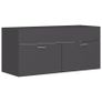 Sink Cabinet with Built-in Basin Grey Chipboard Image 5