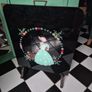 Vintage painted glass Art Deco fire screen Image 7