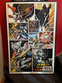 Large Solid Frame Star Wars Wall Picture