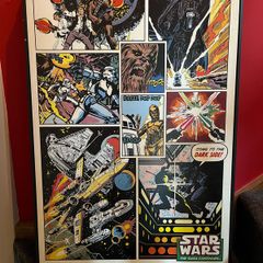 Large Solid Frame Star Wars Wall Picture