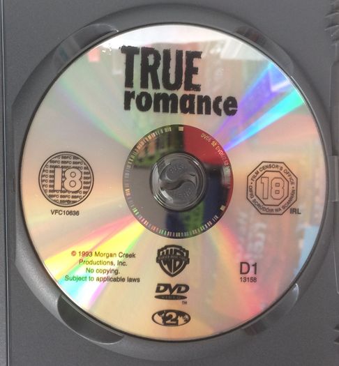 True Romance [1993] Christian Slater and Patricia Arquette, Dennis Hopper, Val Kilmer, Gary Oldman, Brad Pitt & Christopher Walken [Movie DVD]