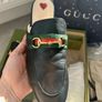 Gucci Princetown Leather Mules Black Size 39 Image 9
