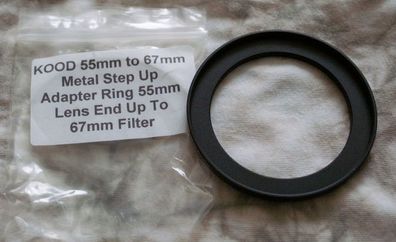 Kood 55 to 67mm filter Step up Ring Free P&P