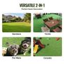 Artifical Grass, 1.8 x 3 m Rug Green Turf, 35mmFake Door Mat Outdoor Patio Lawn Decoration, Easy to Clean with Drainage Holes, Perfect For Multi-Purpose Home Indoor Entryway Scraper Dog Mats Image 4