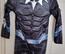 Black panther costume & mask 7-8yrs