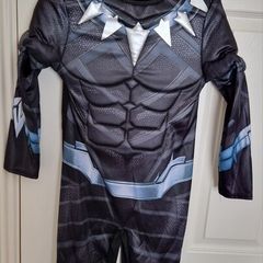 Black panther costume & mask 7-8yrs