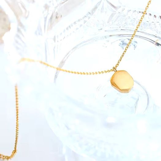 The Sleek Brushed Pendant Necklace Available with Custom Engraving