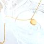 The Sleek Brushed Pendant Necklace Available with Custom Engraving Image 3