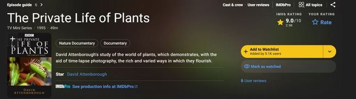 David Attenborough: The Private Life Of Plants - The Complete Series DVD (2005)
