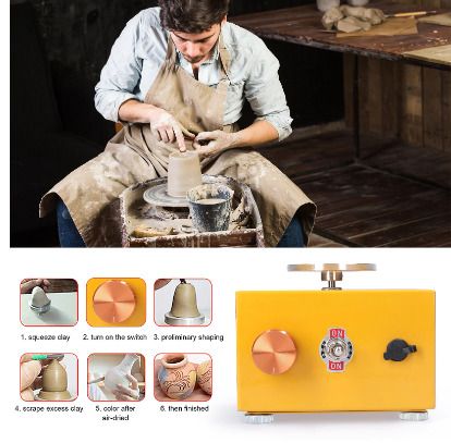 BRAND NEW DIY Clay Tool Ceramic Machine with Tray for Ceramic Work  Portable Electric Pottery Machine