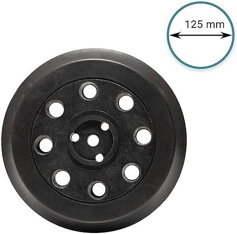 GLASS POLISH 12718 | Random Orbit Sander Backing Pad, Sanding Backer with Hook and Loop 125 mm