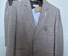 Reiss Linen Beige Shorts Suit for Wedding or Communion