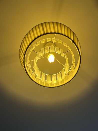 Crystal drop fabric lampshade