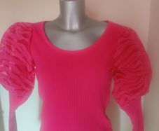 BNWT River Island Bright Pink Berlin Doll blouse size UK14 EU40/42 Postage included