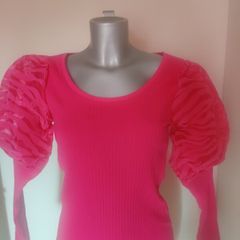 BNWT River Island Bright Pink Berlin Doll blouse size UK14 EU40/42 Postage included