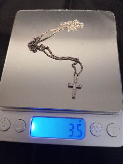 Sterling silver chain with cross