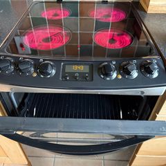 Zanussi electric double oven with halogen hob