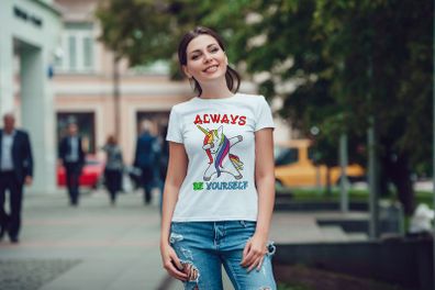 Always Be Yourself Dab Unicorn Dabbing Unicorn Cool Funny T-shirt Tee Top Shirt