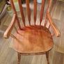 Traditional 1960s Vintage Spindle-Back Wooden Rocking Chair, Colonial or Windsor-inspired Rocking Chair design Collection Only Image 3