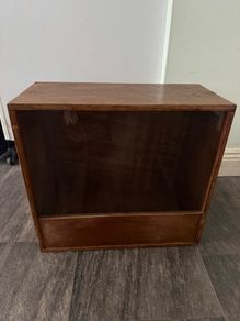 Vintage Wooden Shop Countertop Display Case (Rear Sliding Door) - 40cm x 44cm