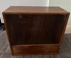 Vintage Wooden Shop Countertop Display Case (Rear Sliding Door) - 40cm x 44cm