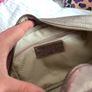 Gold leather handbag with 2 Image 4