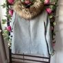 jacket Zara grey wool hooded jacket with fur medium Image 3