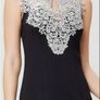 NEW Knee length Black Lace Bodycon Dress - Size UK 10 Image 2