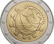 Portugal 2 Euro Commemorative Coin 2026 - Rotary. Uncirculated.
