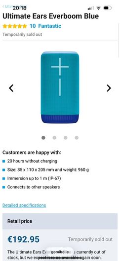Ultimate Ears - Everboom Portable speaker