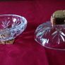 Killarney Crystal Cut Crystal Glass Happy Birthday Lidded Jewelry Dish / Bowl With 22 Carat Gold Cover Handle and Footed Base Finishing Made In Ireland Image 5
