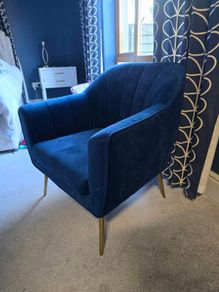 navy velvet chair