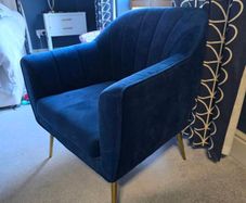 navy velvet chair