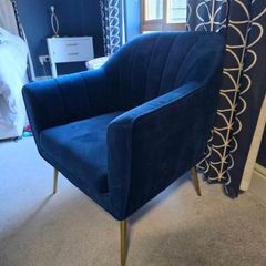 navy velvet chair