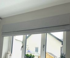 Blinds2go Bijou Linen Grey Wash Roman Blind 187cm x 106cm