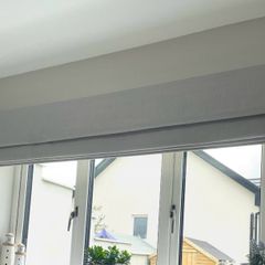 Blinds2go Bijou Linen Grey Wash Roman Blind 187cm x 106cm