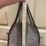 Silver grey Italian leather bag Image 4