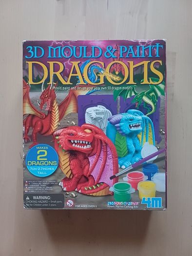 3D Mould & Paint Dragons Fantasy Arts & Crafts Kit NEW