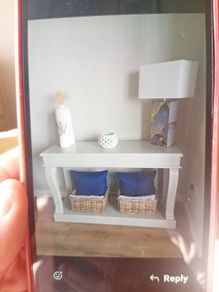 table grey console soiled piece payed 600 for it