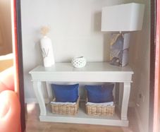 table grey console soiled piece payed 600 for it