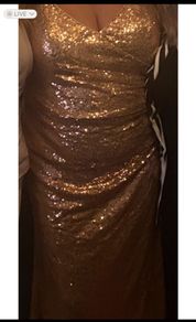 Stunning Rose Gold long sequin dress