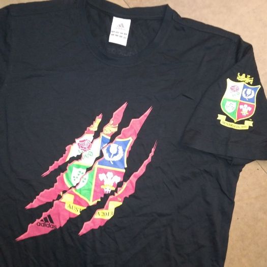 FREE POST Lions (M) Jersey Shirt Rugby British & Irish adidas Britain Ireland Wales Scotland England Australia Tour Tee Medium