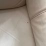 Cream Leather Sofa Image 3