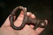 Vintage A bull leader or bull tongs hook